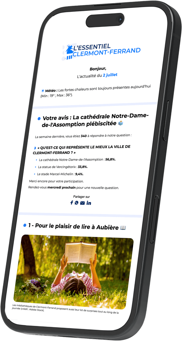 Newsletter l'Essentiel Clermont-Ferrand