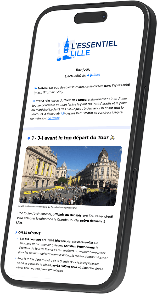 Newsletter l'Essentiel Lille
