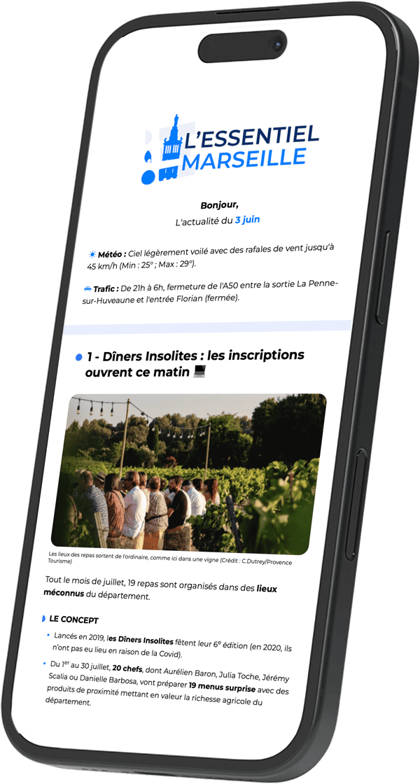 Newsletter l'Essentiel Marseille