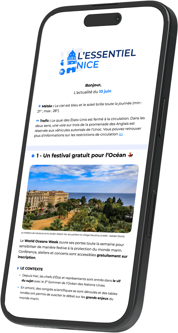 Newsletter l'Essentiel Nice