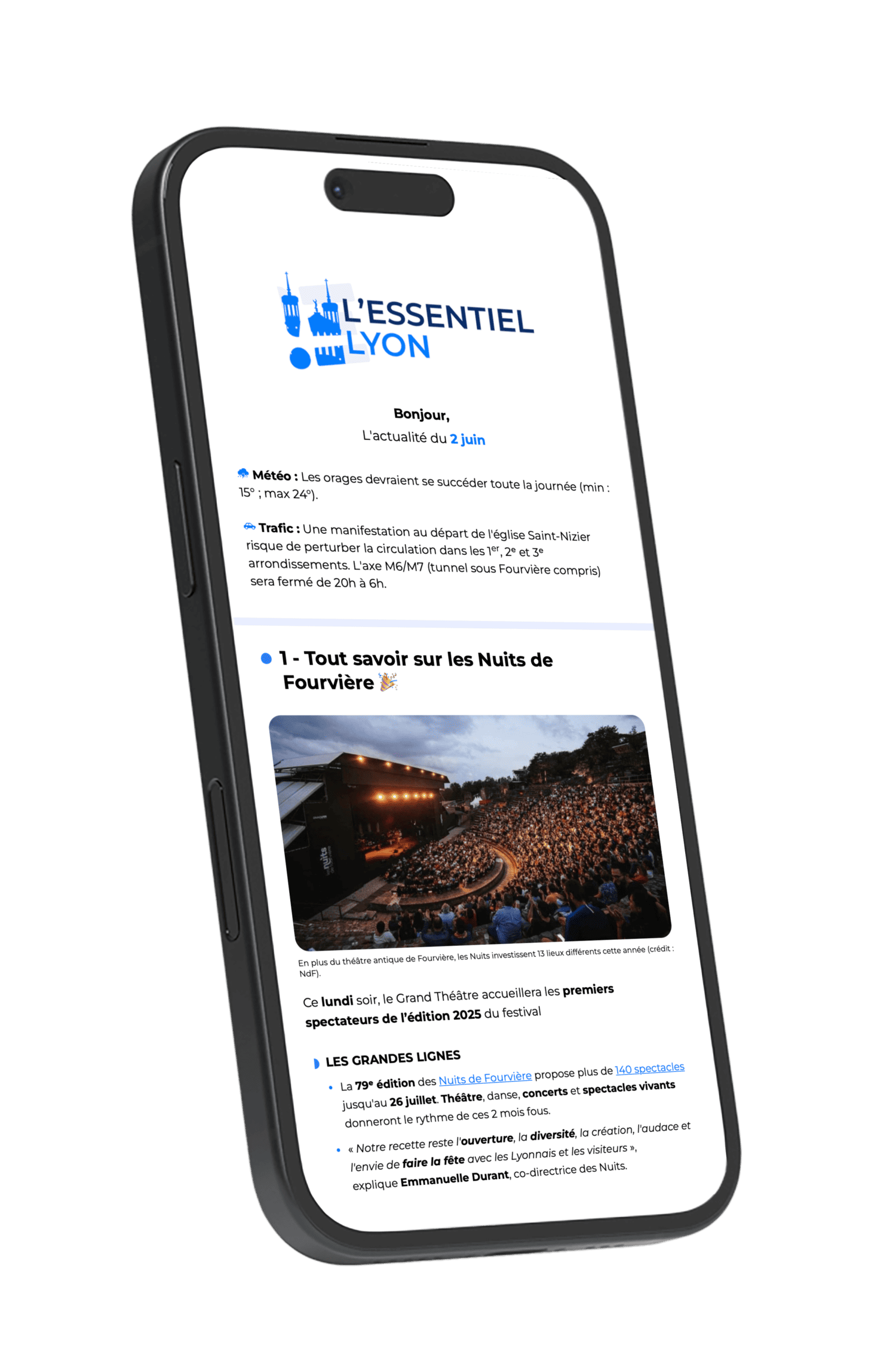 Newsletter l'Essentiel Lyon