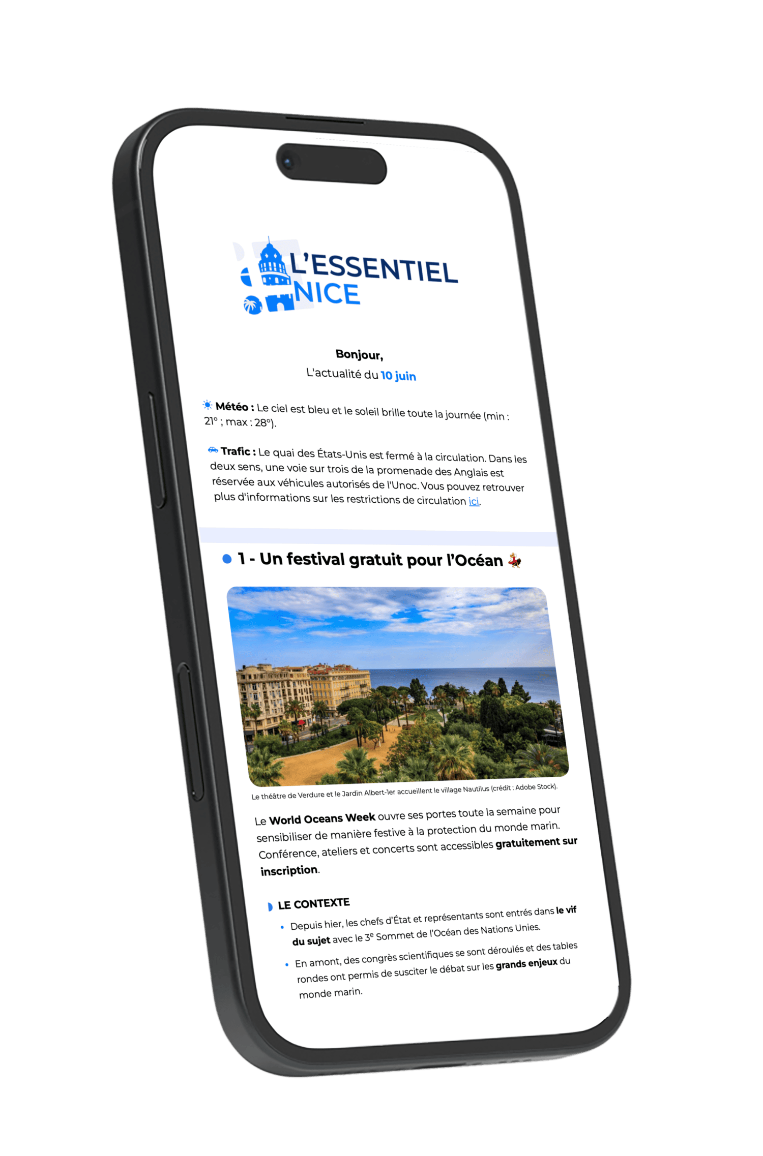 Newsletter l'Essentiel Nice