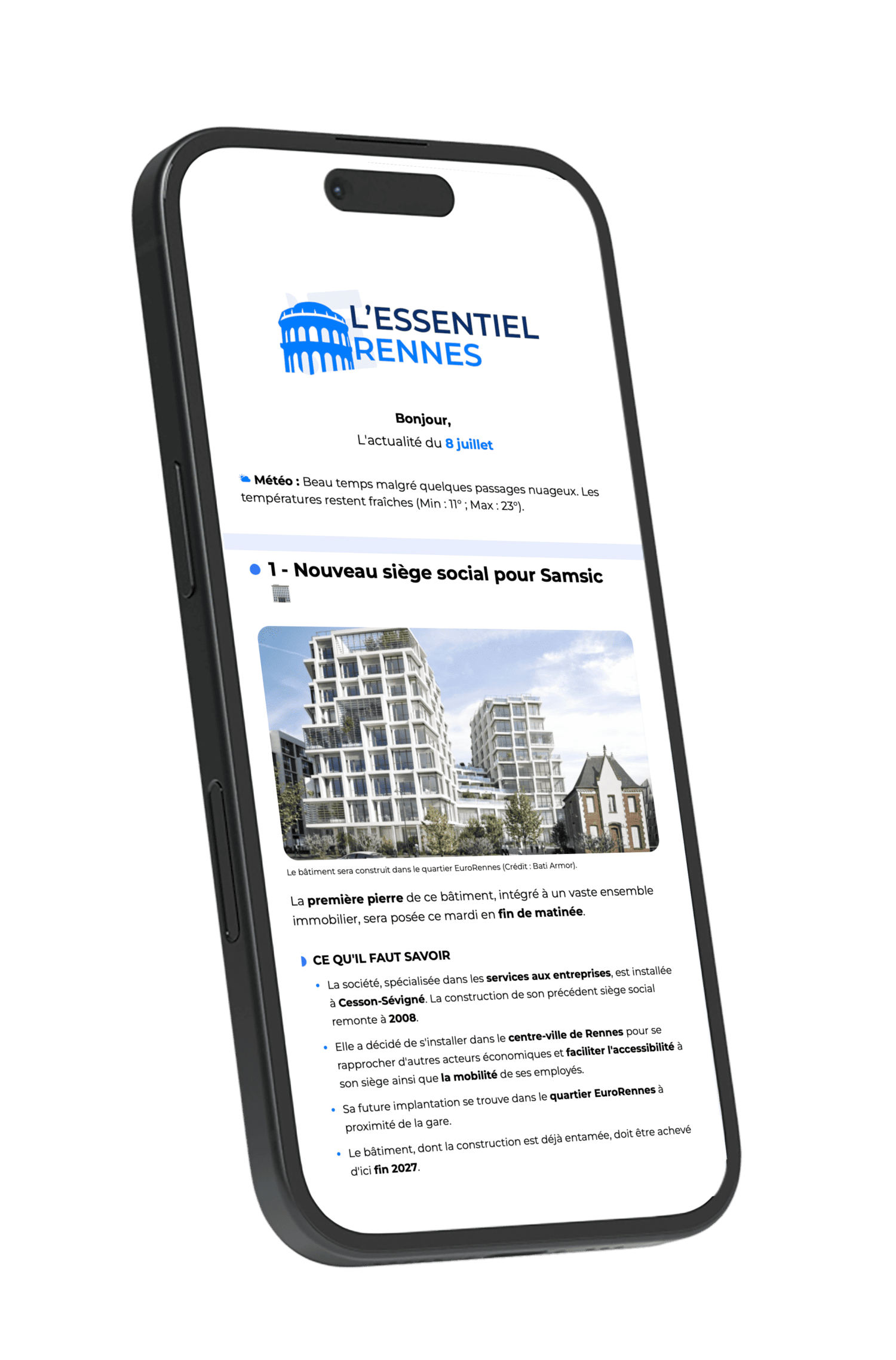 Newsletter l'Essentiel Rennes