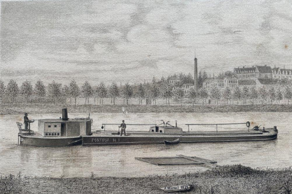 Dans les Yvelines, une exposition présente des archives sur la création du bateau pousseur