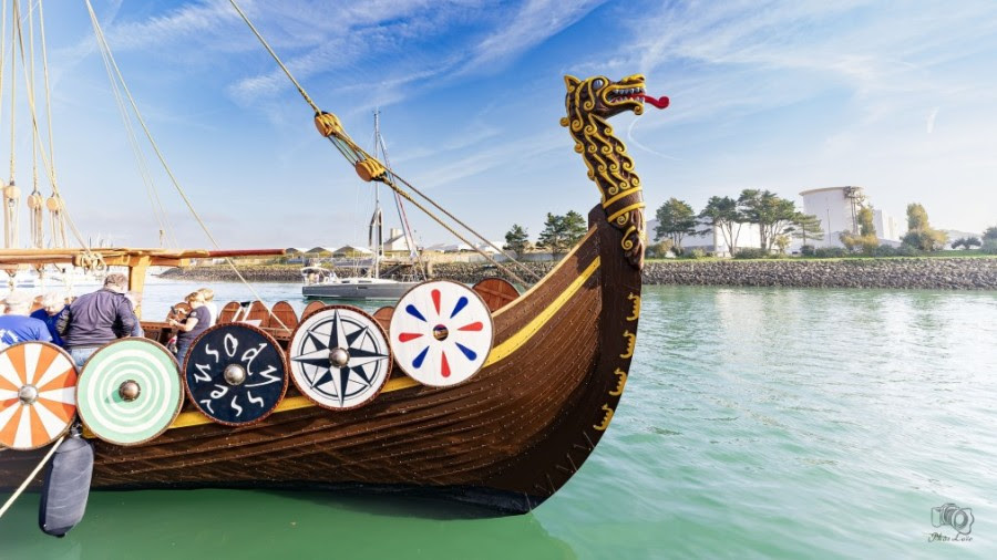 Monter à bord d'un drakkar viking à Rouen
