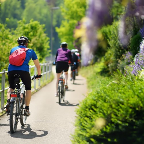 Randonnée en VTT électrique à Châtel-Guyon au nord de Clermont-Ferrrand