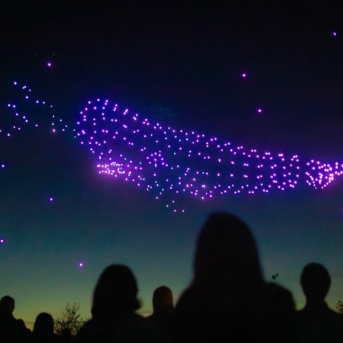 Un spectacle de drones au-dessus de l'hippodrome de Vincennes
