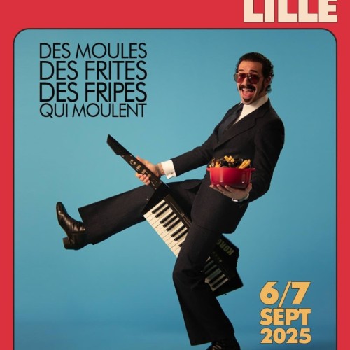 Dabeull, le chanteur qui pose pour l'affiche de la Braderie de Lille 2025
