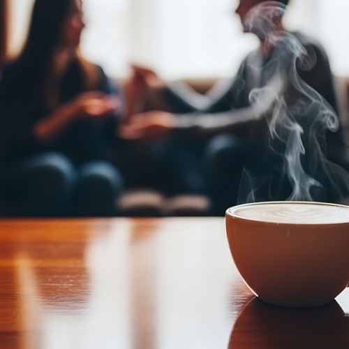 Près de Rouen, une rencontre autour d'un café