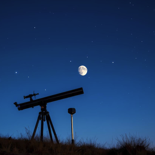 Des sessions d'observation de la Lune au télescope au parc la Rauze