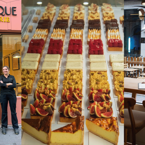 À Lyon, une pâtisserie colorée tout en carrés