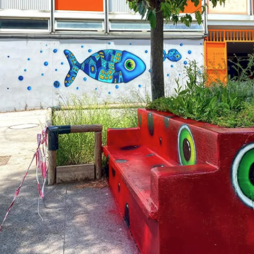 Le street artiste montpelliérain OUPS colore la ville