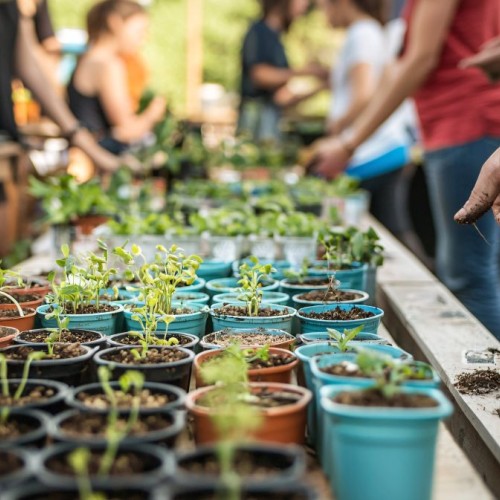 Troc de plantes dans les Jardins du Muséum 