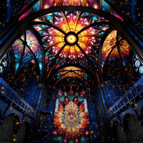 Céleste, un vidéo mapping au Temple neuf de Metz