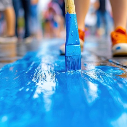 Une fresque participative à Grenoble, dans le quartier Championnet