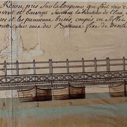 Pourquoi un pont de bateaux à Rouen au XVIIe siècle ?