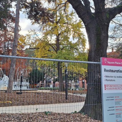 Travaux en pause au square Goudouli 