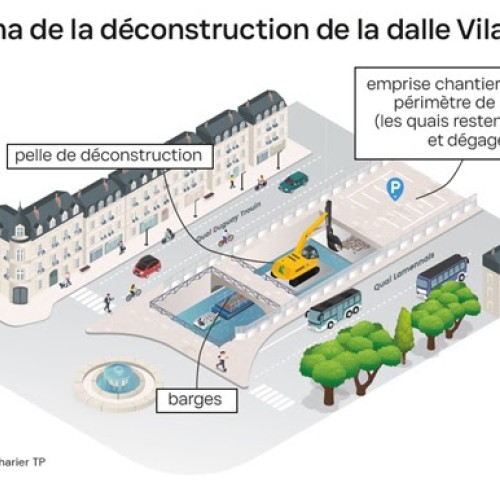 À Rennes, le chantier de la dalle Vilaine entre dans une phase spectaculaire