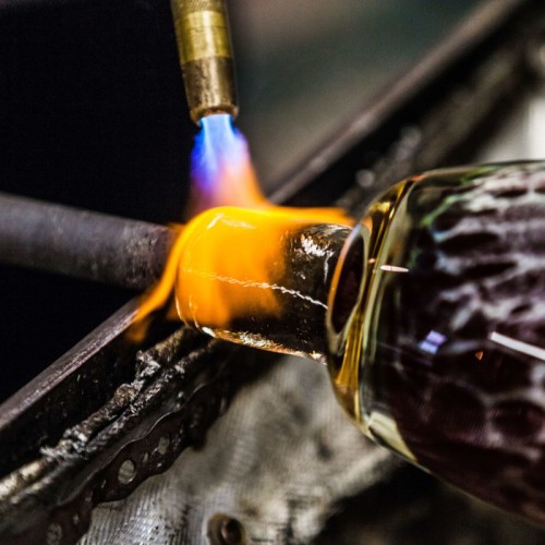 Un souffleur de verre à l'université de Rouen