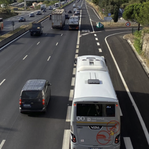 Une nouvelle voie réservée aux bus sur l'A7 à Marseille