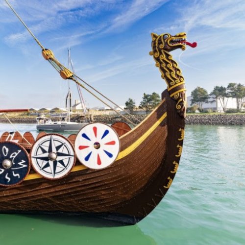 Monter à bord d'un drakkar viking à Rouen