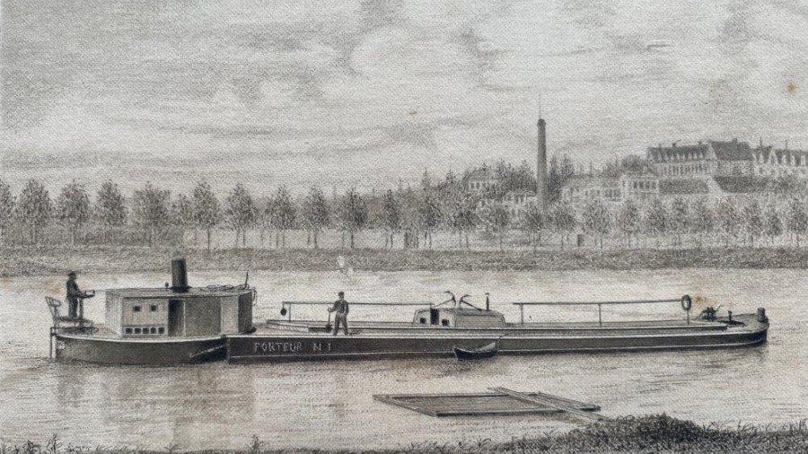Dans les Yvelines, une exposition présente des archives sur la création du bateau pousseur